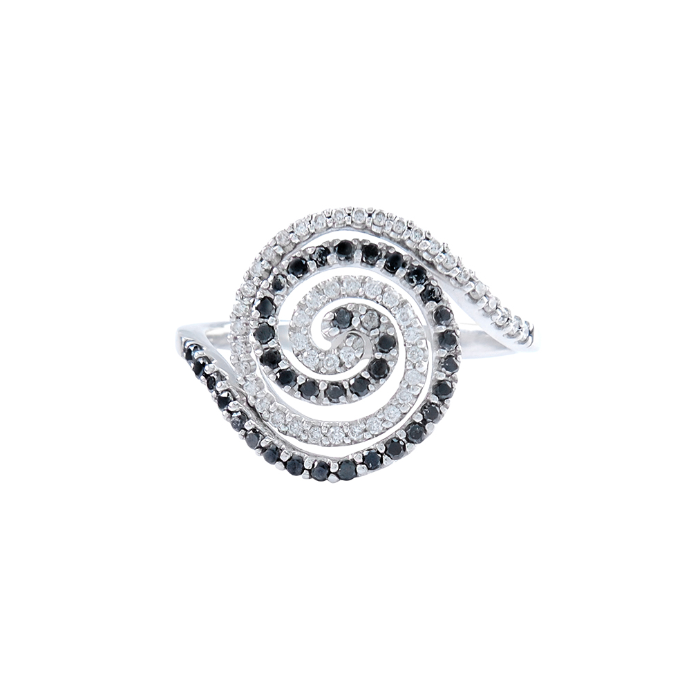 Anillo oro espiral de diamantes-Carrera Collection joyeros
