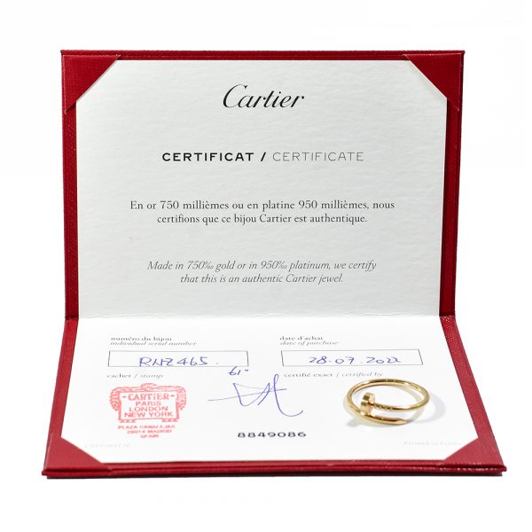 Anillo Cartier Juste Un Clou PM-Carrera Collection