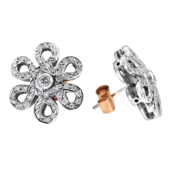 Pendientes de ocasión flor de diamantes-Carrera Collection