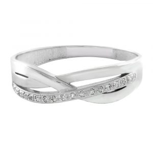 Anillo entrelazado oro blanco y diamantes-Carrera Collection