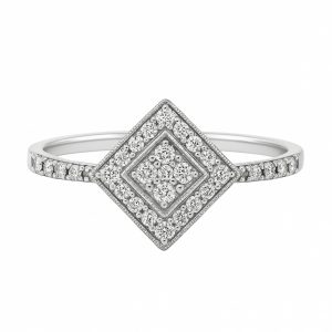 Anillo rombo diamantes-Carrera Collection