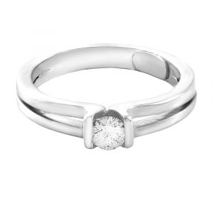 Anillo solitario 0.20ct diamante-Carrera Collection