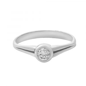 Anillo solitario diamantes 0.30kt-Carrera Collection