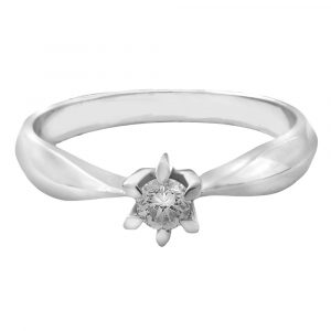 Anillo Solitario Six 6 garras con diamantes-Carrera Collection