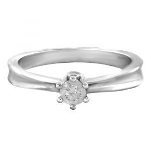 Anillo solitario diamante 6 garras-Carrera Collection