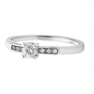 Anillo oro blanco 18k modelo solitario-Carrera Collection