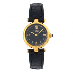 Cartier Gold Mantel Damenuhr Tank Vermeil 925