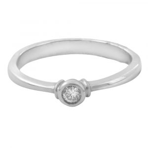 Anillo solitario brillante 0.10cts-Carrera Collection