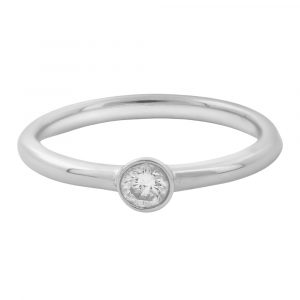 Anillo solitario diamante chatón 0.20cts-Carrera Collection