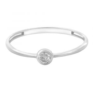 Anillo solitario diamante 0.10cts-Carrera Collection