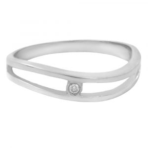 Anillo solitario onda diamante-Carrera Collection