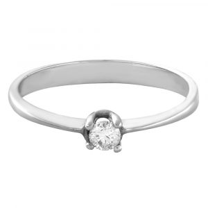 Anillo pedida solitario diamante 0.08 cts-Carrera Collection
