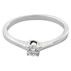 Anillo solitario 4 garras diamante 0.19cts-Carrera Collection