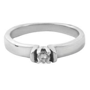 Anillo solitario diamante 4 garras-Carrera Collection