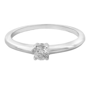 Anillo solitario diamante 4 garras-Carrera Collection