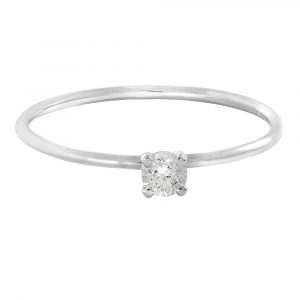 Anillo solitario diamante 4 garras-Carrera Collection
