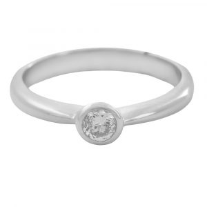 Anillo solitario diamante chatón 0.25 cts-Carrera Collection