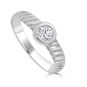 Anillo compromiso solitario diamante-Carrera Collection