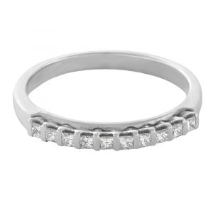 Anillo compromiso media alianza de diamantes 0.30 cts-Carrera Collection