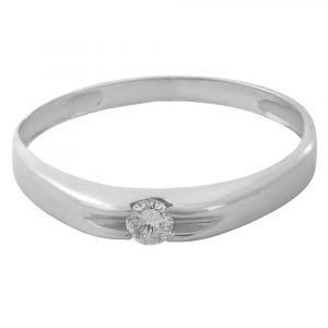 Anillo de pedida modelo solitario con diamante 0.10 cts-Carrera Collection