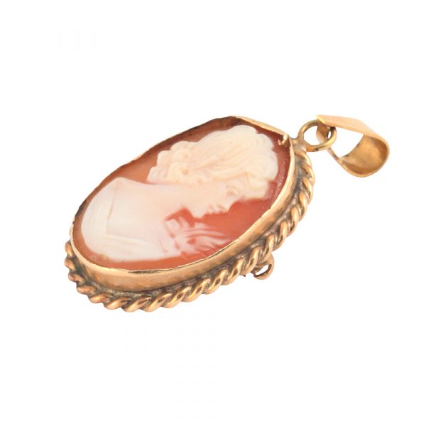 Colgante y broche camafeo victoriano-Carrera Collection