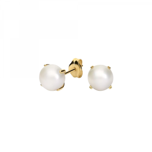 Pendientes oro perla cultivada con garras-Carrera Collection