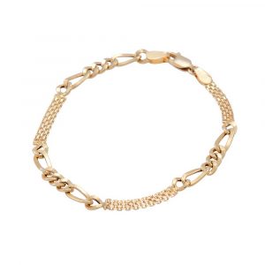 Pulsera oro eslabones 3+1 Fígaro-Carrera Collection joyeros
