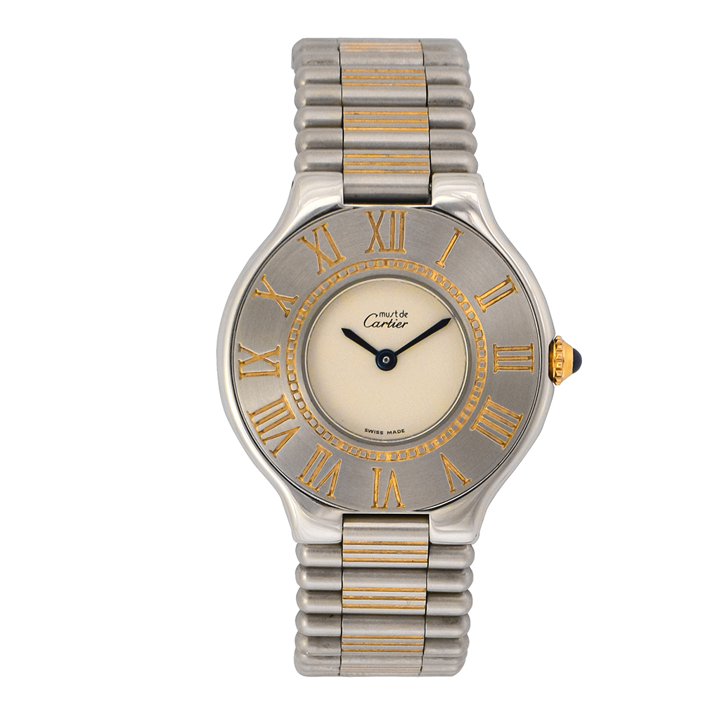 Cartier Must 21 bicolor 28mm Ref-1340 (juego completo)