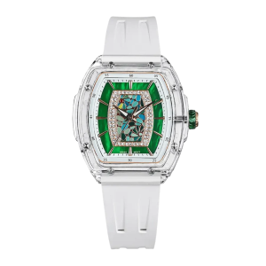 Reloj Tsar Bomba Nucleus Femme 02 White & Green - Carrera joyeros